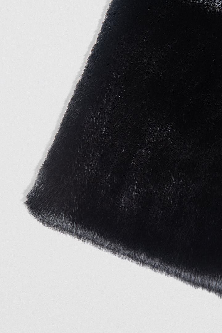 Fletcher Scarf Black Faux Fur