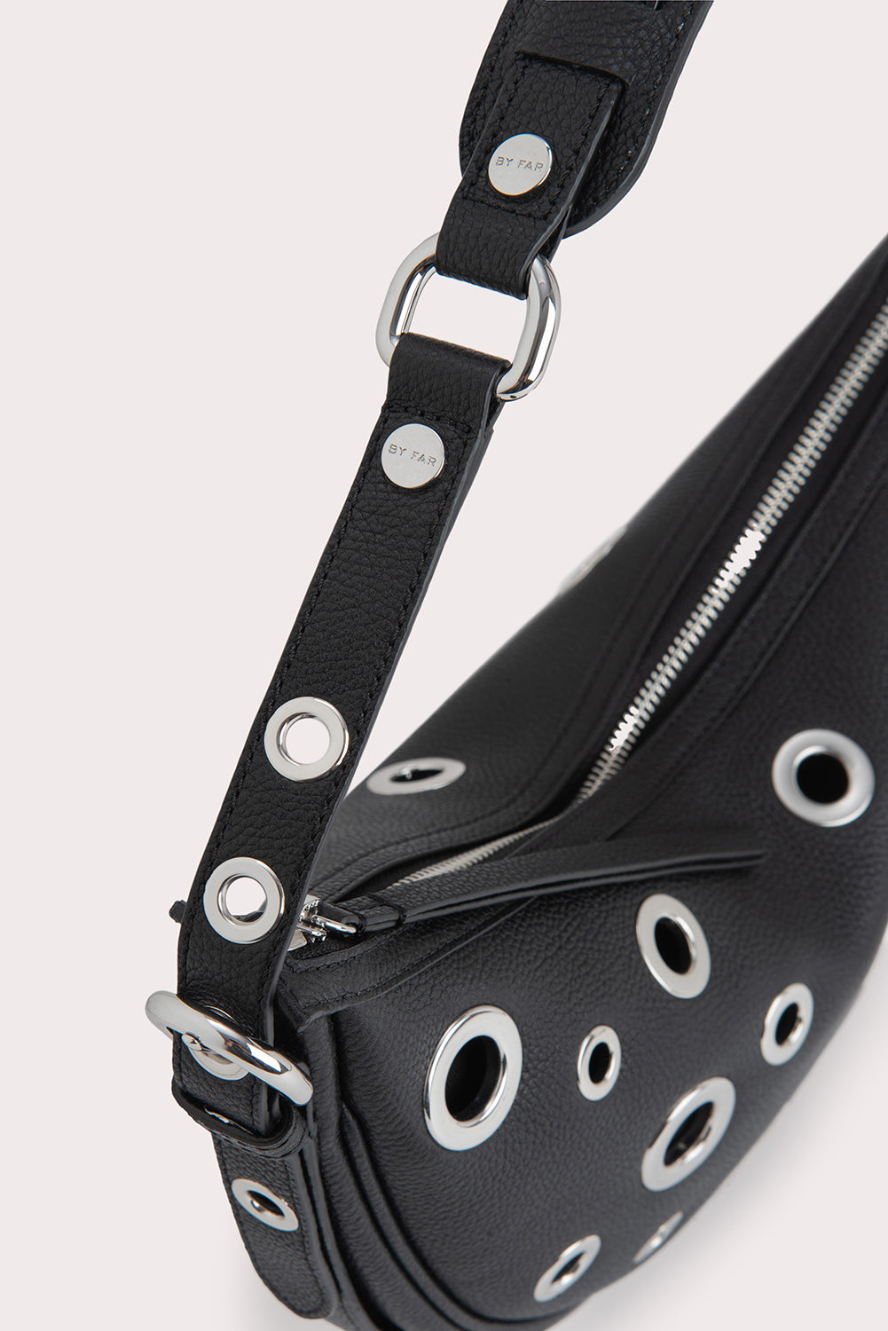 Gib Black Small Grain Calf Leather And Eyelets