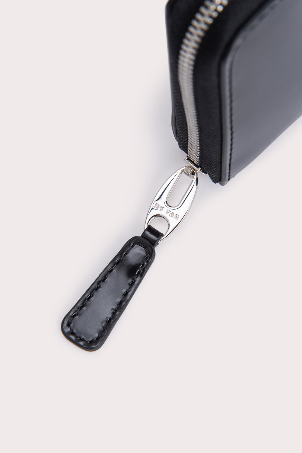 Glide Wallet Black Semi Patent Leather