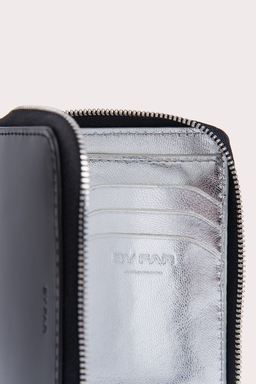 Glide Wallet Black Semi Patent Leather