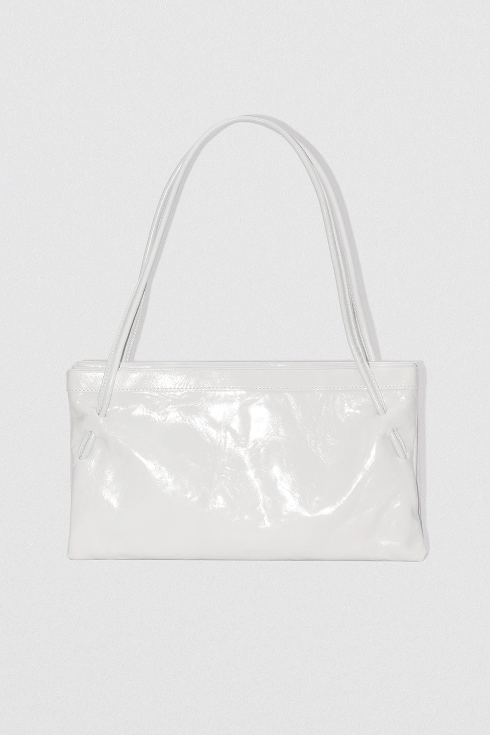 Hannah Burrata Creased Calf Leather Shoulder Bag