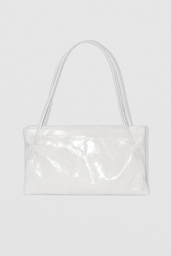 Hannah Burrata Creased Calf Leather Shoulder Bag