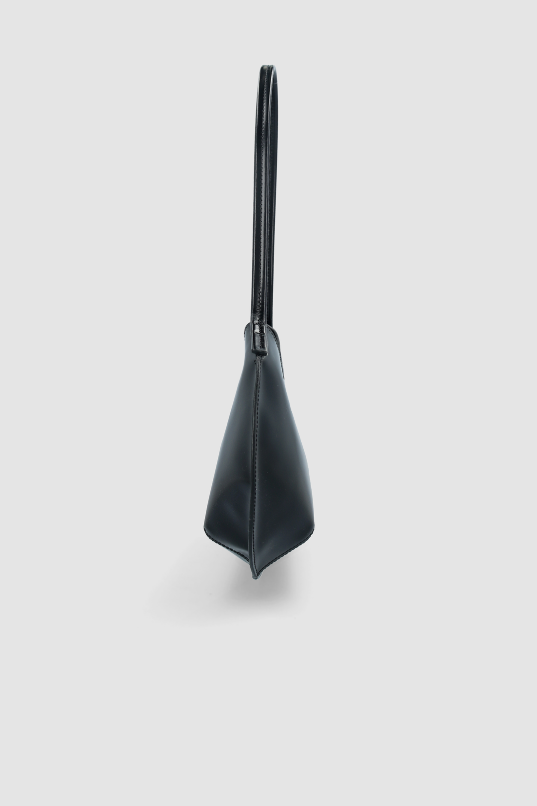 Horner Black Semi Patent Leather Shoulder Bag