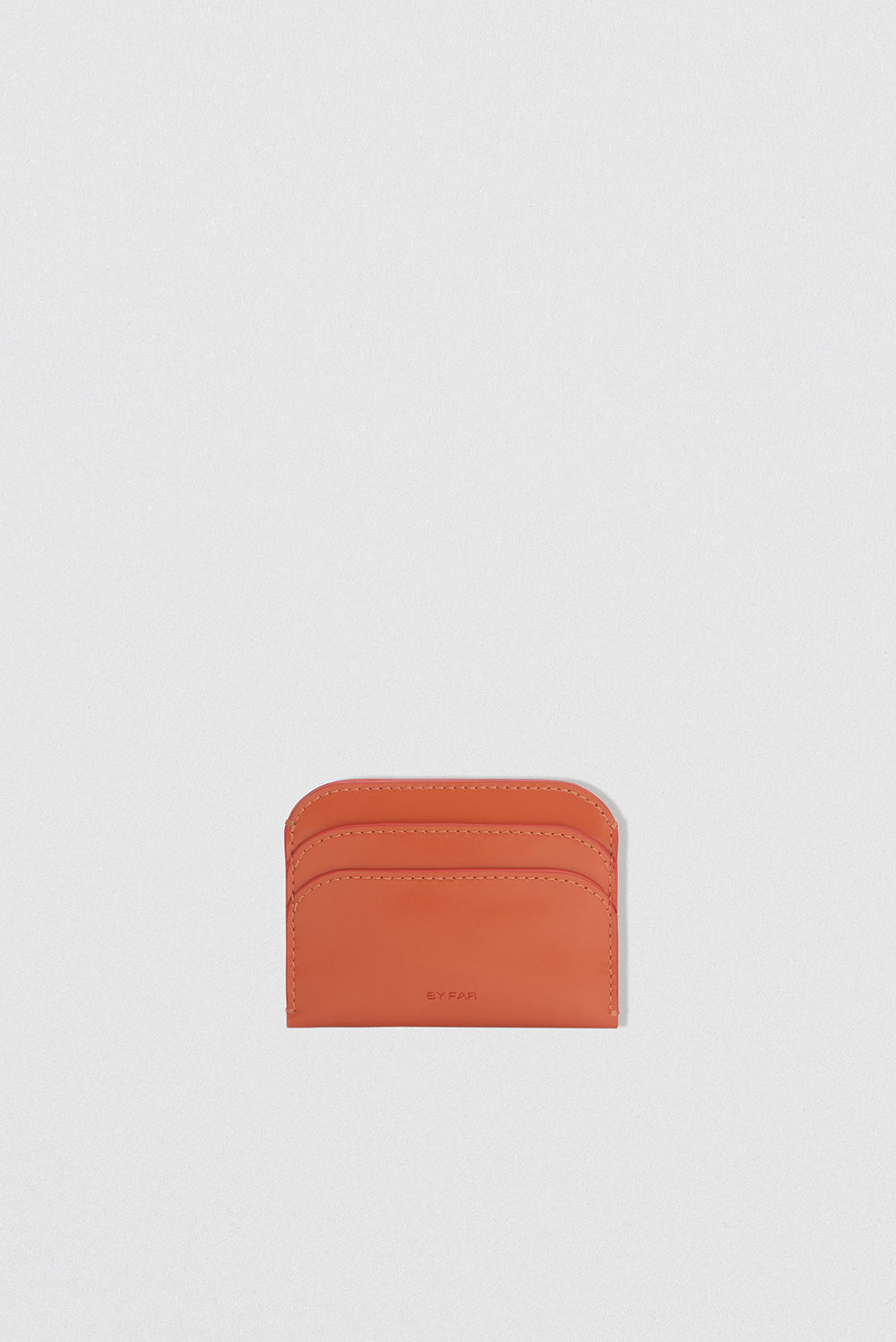 Horizon Card Holder Burnt Orange Semi Patent Leather