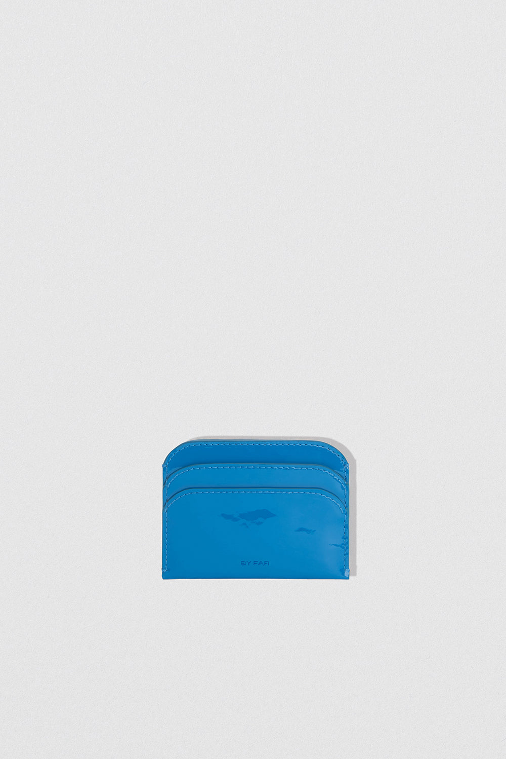 Horizon Card Holder Cerulean Patent Leather