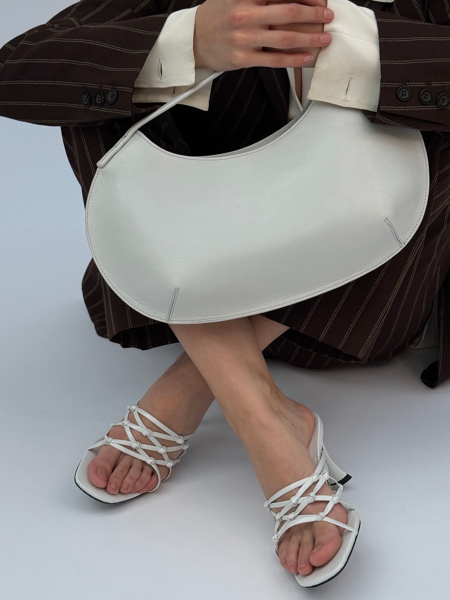 BY FAR / ショルダーバッグ/レザー/ORN Horner Burrata Creased Calf Leather Shoulder Bag – BY FAR