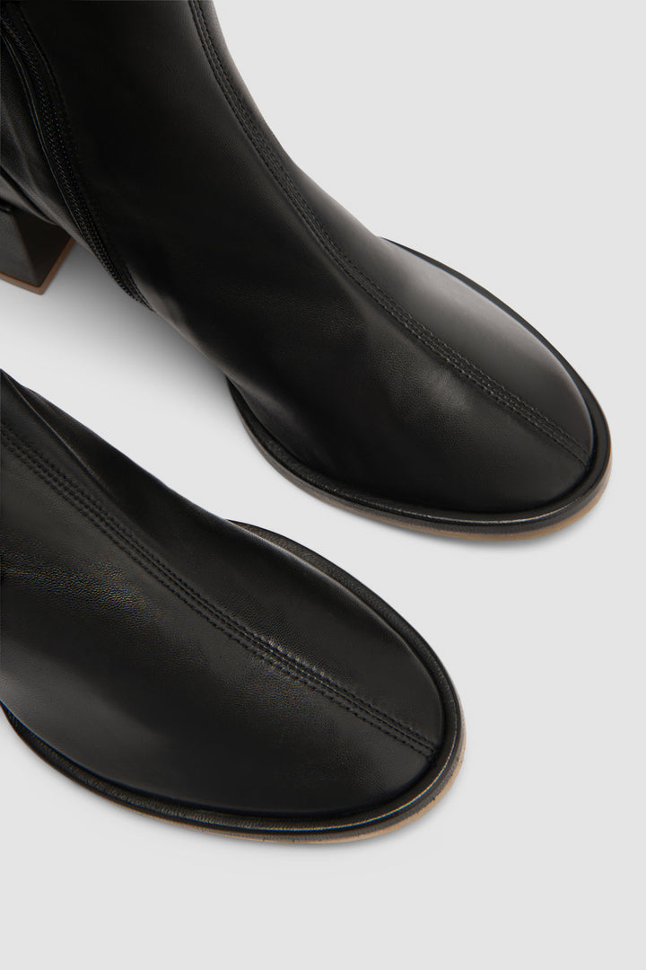 Josiah Black Lamb Nappa Leather Ankle Boot