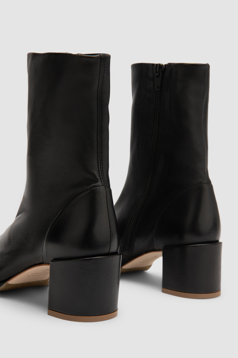 Josiah Black Lamb Nappa Leather Ankle Boot
