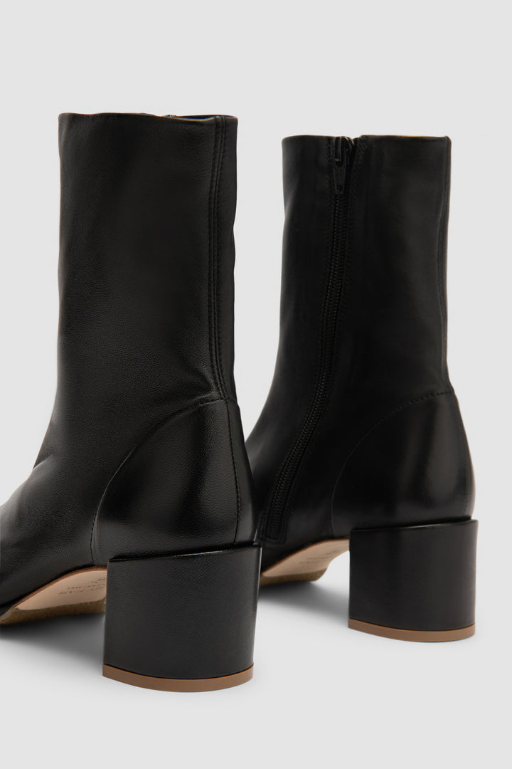 Josiah Black Lamb Nappa Leather Ankle Boot