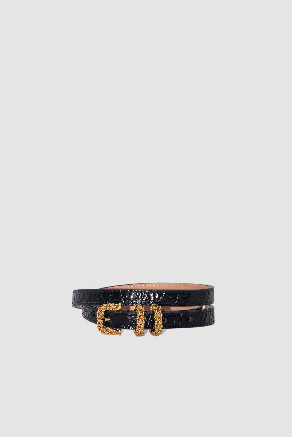 Kat Croco Embossed Belt