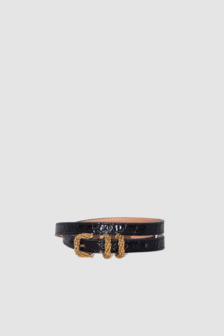 Kat Croco Embossed Belt