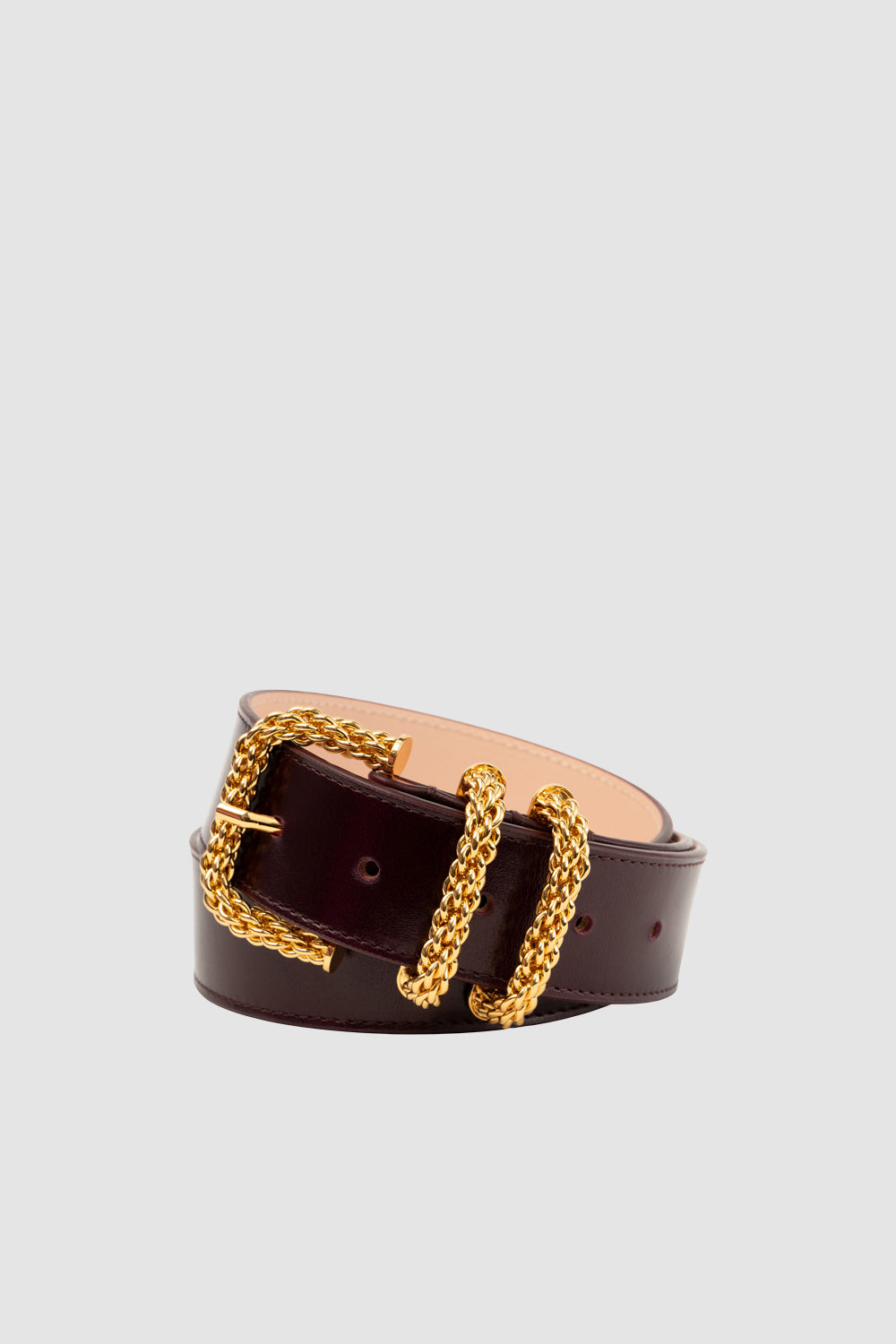 Katina Grape Calf Leather Belt