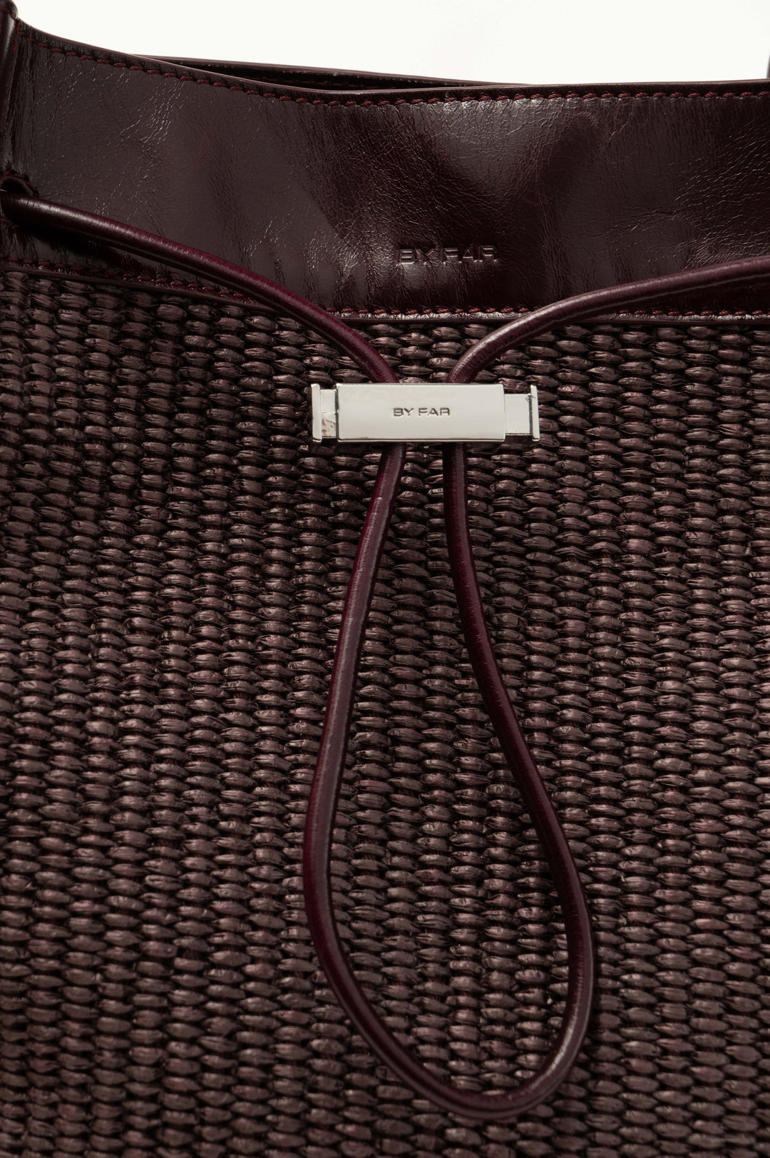 Kayla Grape Raffia and Calf Leather Shoulder Bag