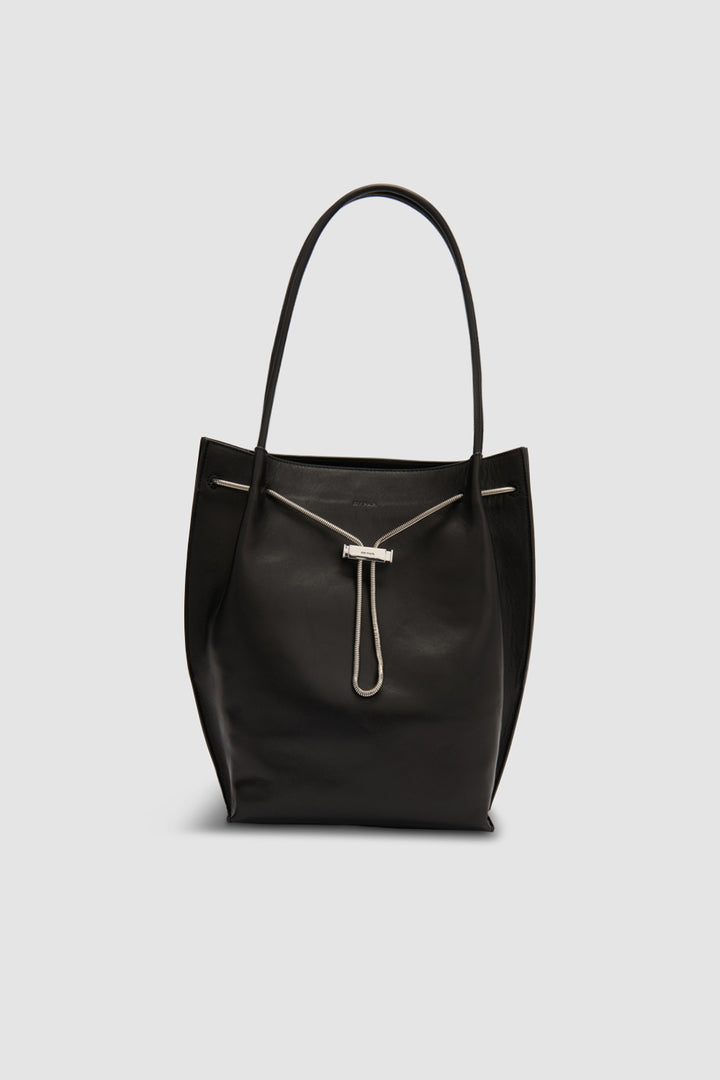 Kayla Black Nappa Leather Shoulder Bag