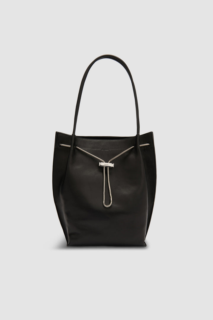 Kayla Black Nappa Leather Shoulder Bag