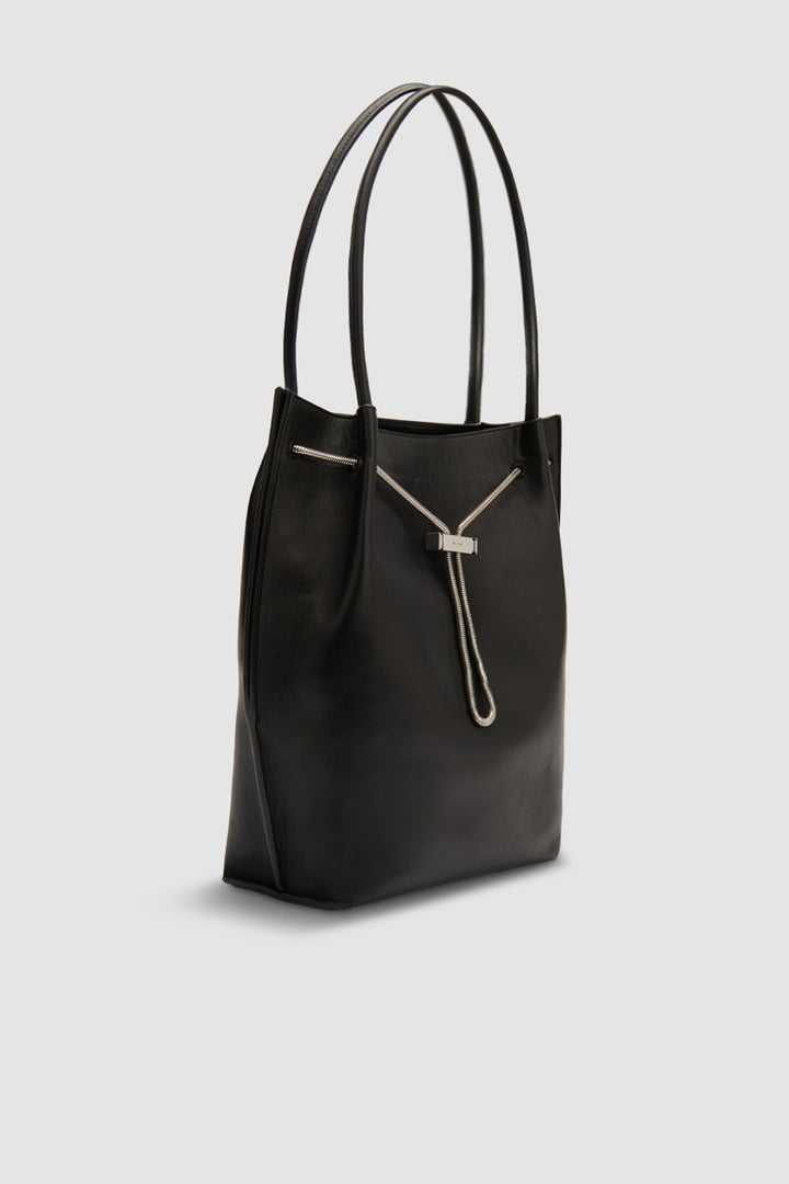 Kayla Black Nappa Leather Shoulder Bag