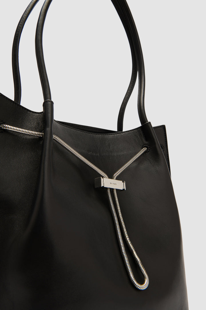 Kayla Black Nappa Leather Shoulder Bag