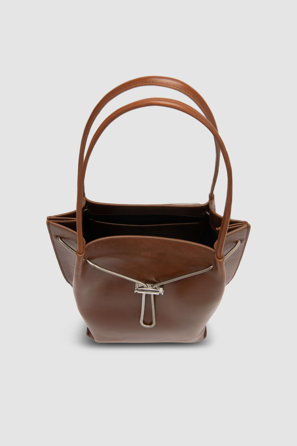 Kayla Tan Distressed Leather Shoulder Bag
