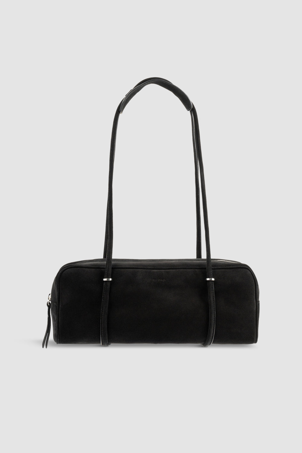 Kimberly Black Suede Leather Shoulder Bag