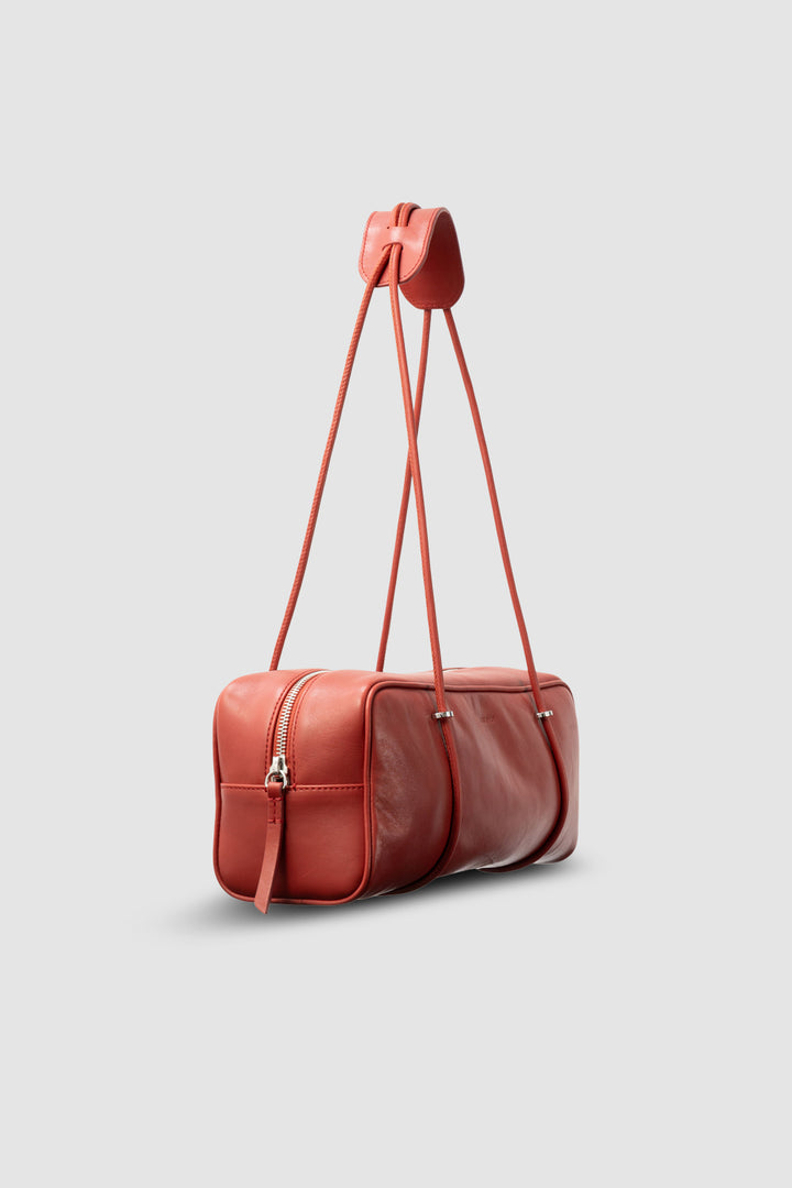 Kimberly Blood Red Nappa Leather Shoulder Bag