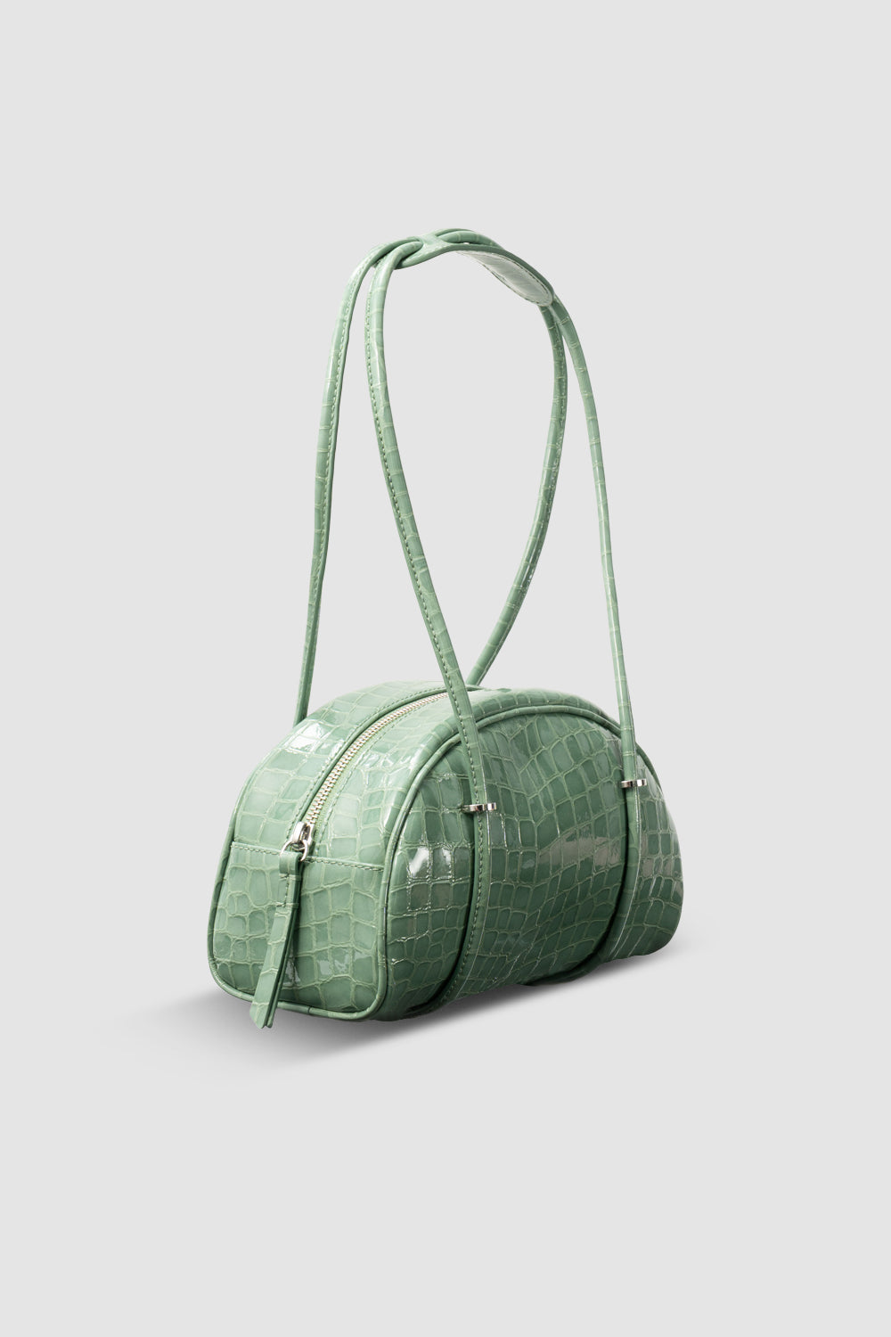 Kimberly Bowler Fresh Croco Embossed Leather Shoulder Bag