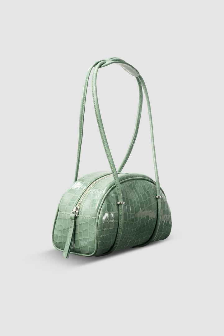 Kimberly Bowler Fresh Croco Embossed Leather Shoulder Bag