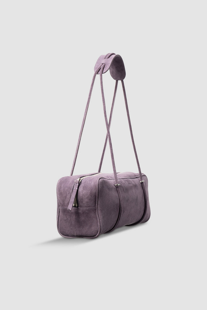 Kimberly Deep Purple Suede Leather Shoulder Bag
