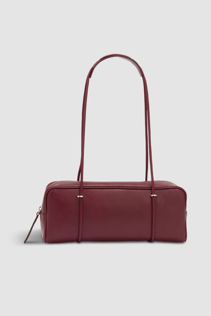 Kimberly Sour Cherry Nappa Leather Shoulder Bag