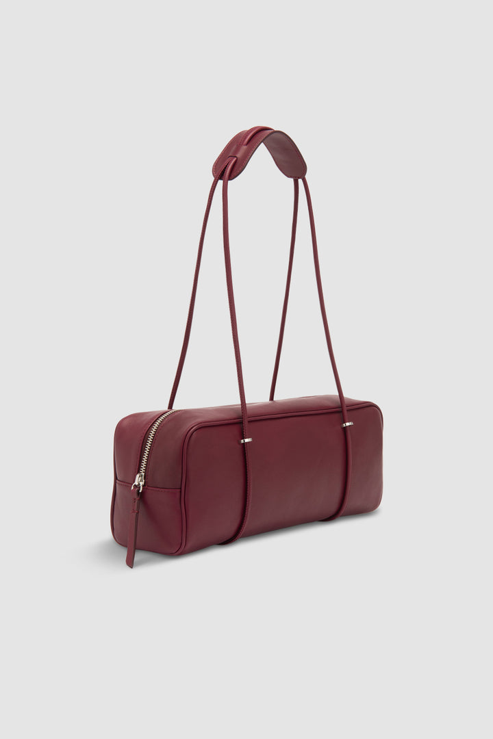 Kimberly Sour Cherry Nappa Leather Shoulder Bag