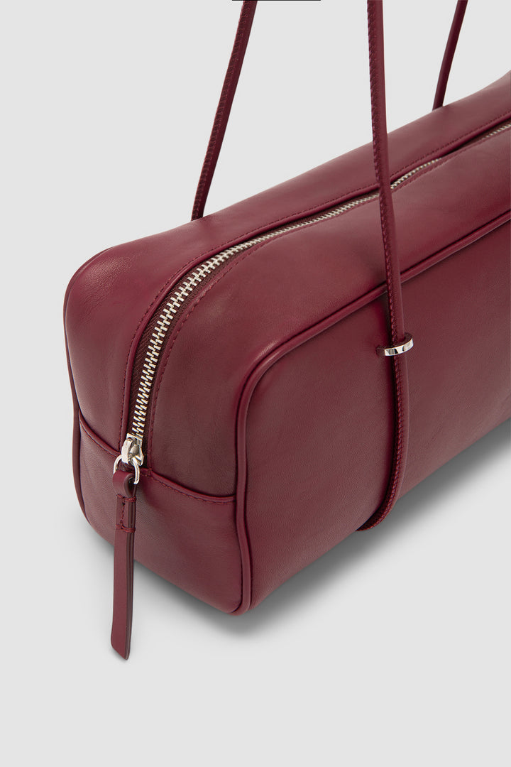 Kimberly Sour Cherry Nappa Leather Shoulder Bag