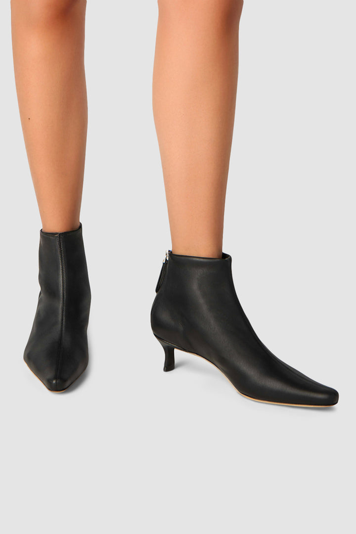 Kitten Stevie 22 Black Stretch Nappa Leather Ankle Boot