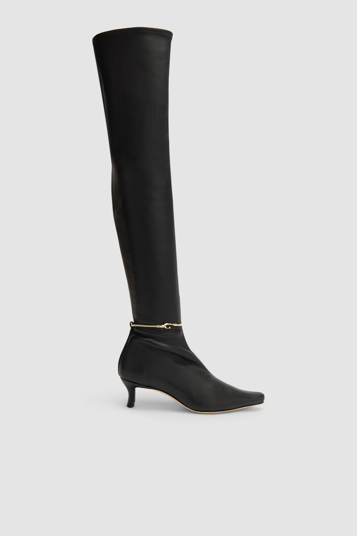 Kitten Stretch Stevie Black Nappa Leather Boot