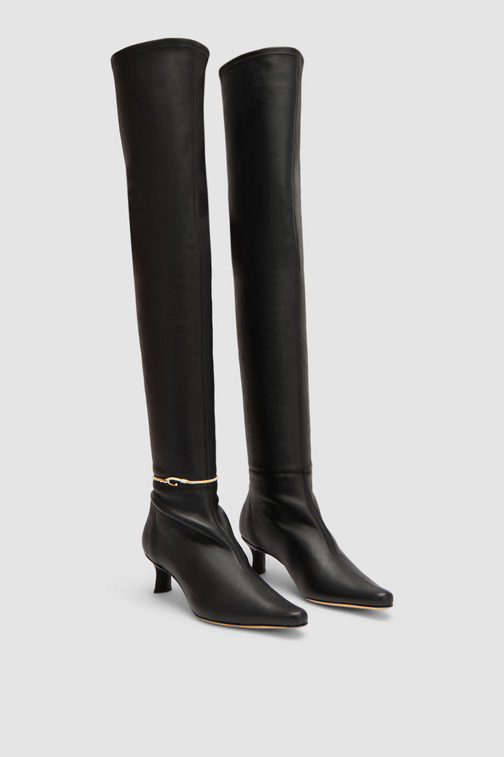Kitten Stretch Stevie Black Nappa Leather Boot