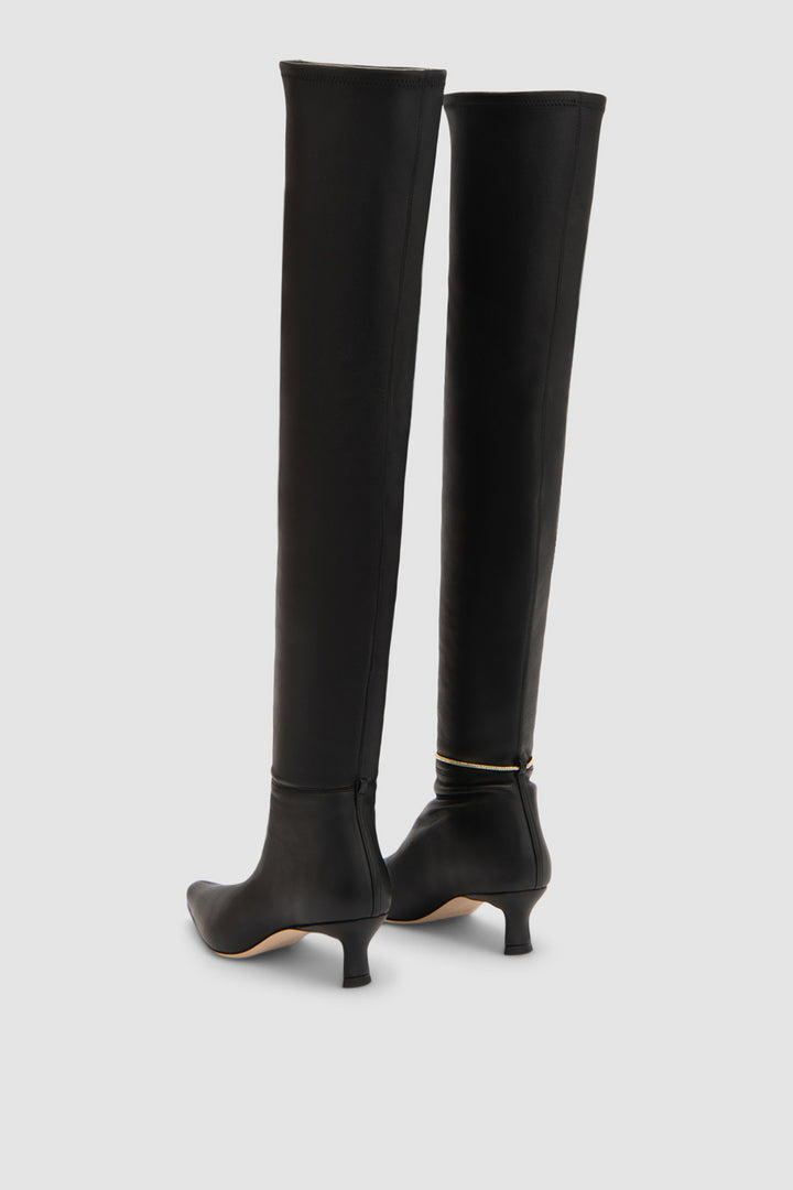 Kitten Stretch Stevie Black Nappa Leather Boot