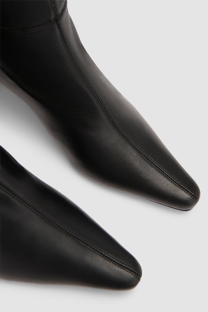 Kitten Stretch Stevie Black Nappa Leather Boot