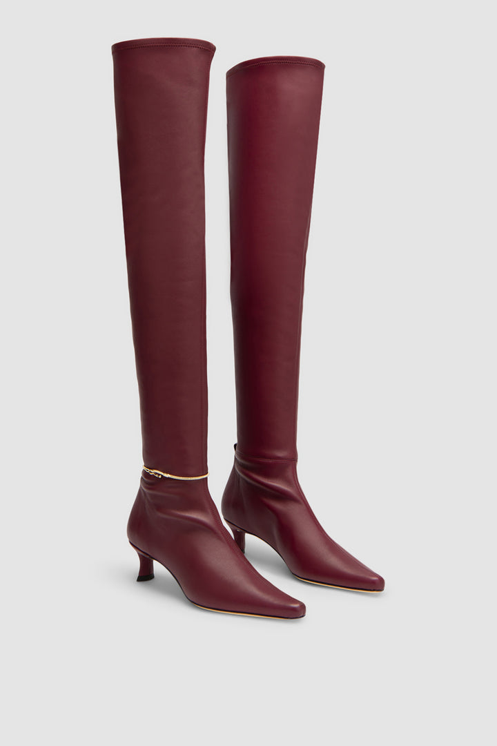 Kitten Stretch Stevie Sour Cherry Nappa Leather Boot