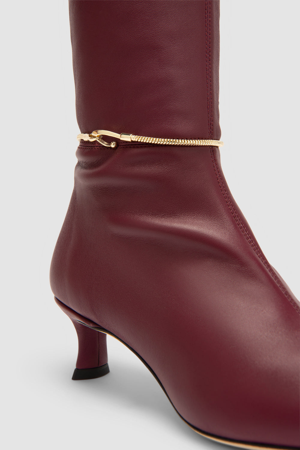 Kitten Stretch Stevie Sour Cherry Nappa Leather Boot