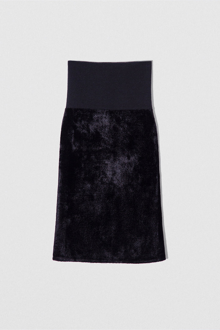 Lucille Skirt Black Velvet Knit