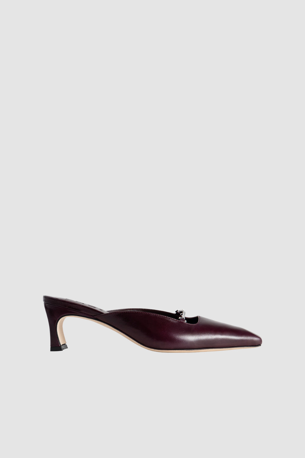 Leda Grape Calf Leather Mule