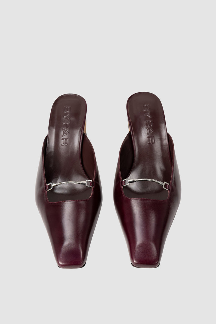 Leda Grape Calf Leather Mule