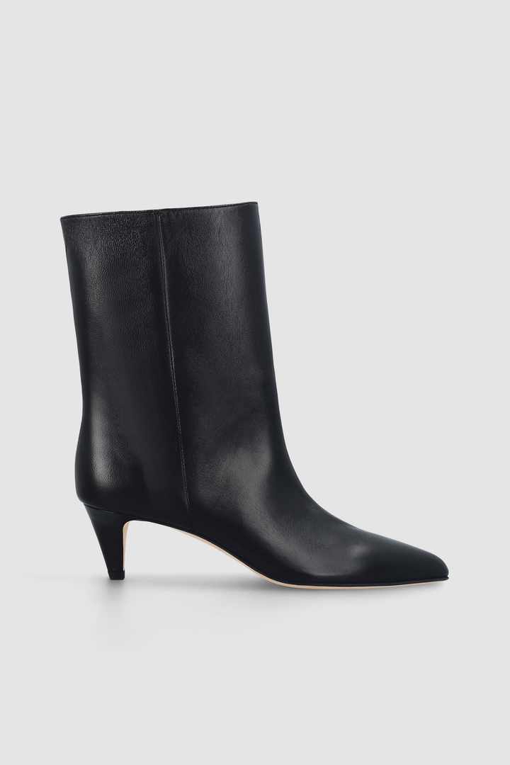 Lysander Black Lamb Nappa Leather Ankle Boot