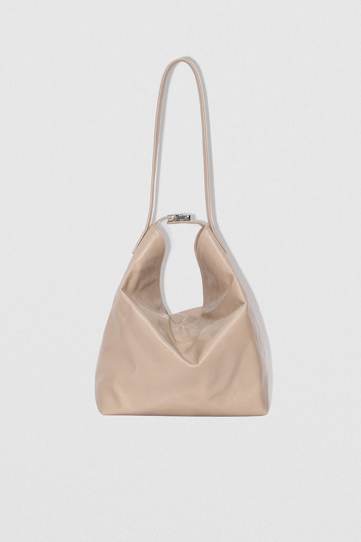 Maxi Bea Dryland Creased Calf Leather Hobo Bag
