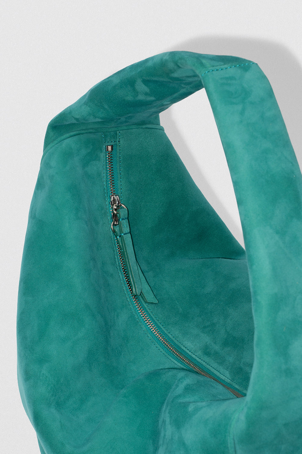 Maxi Cush Alpine Kid Suede Leather Shoulder Bag