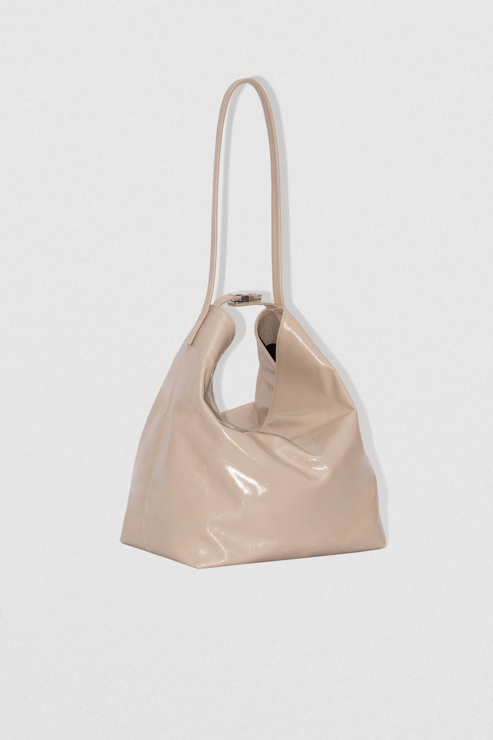 Maxi Bea Dryland Creased Calf Leather Hobo Bag