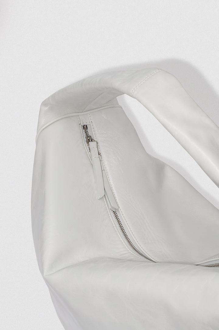 Maxi Cush Burrata Creased Calf Leather Shoulder Bag