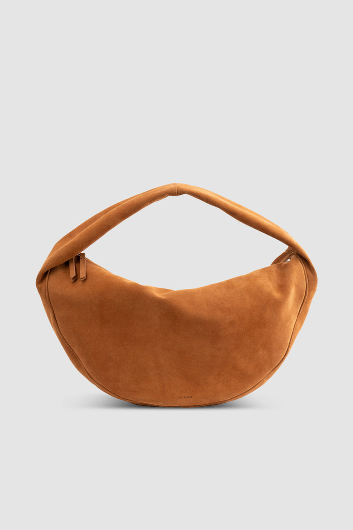 Maxi Cush Summer Tan Suede Leather Shoulder Bag