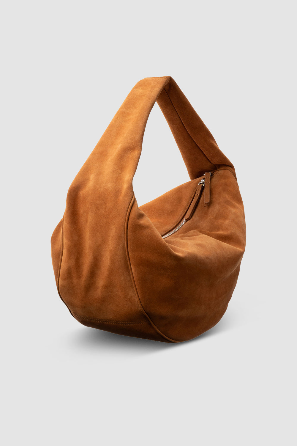 Maxi Cush Summer Tan Suede Leather Shoulder Bag