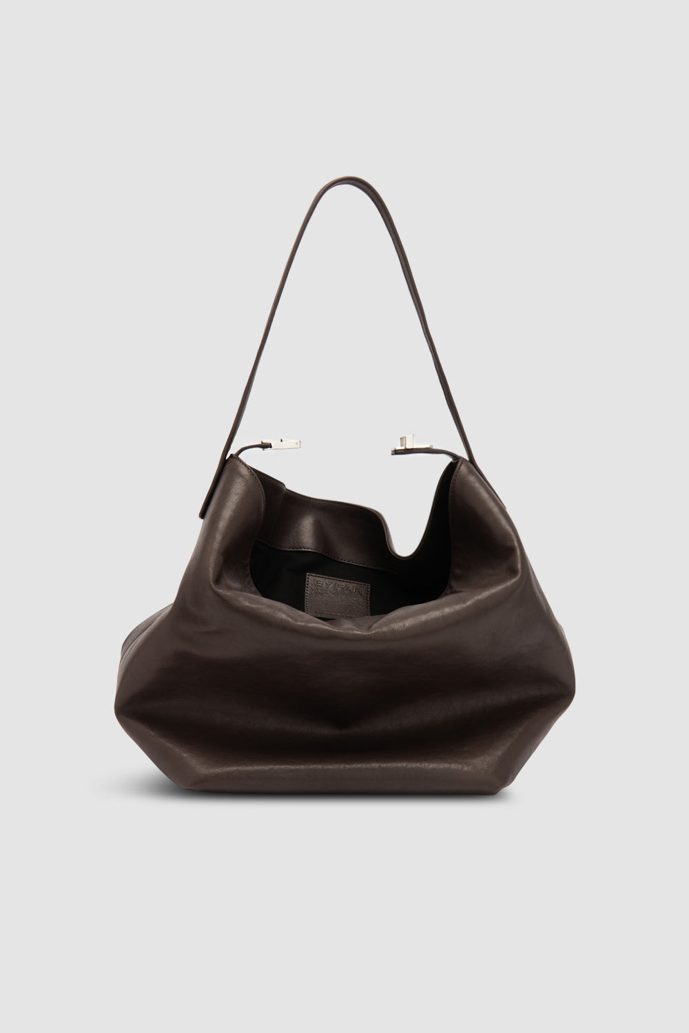 Maxi Bea Ristretto Washed Leather Hobo Bag