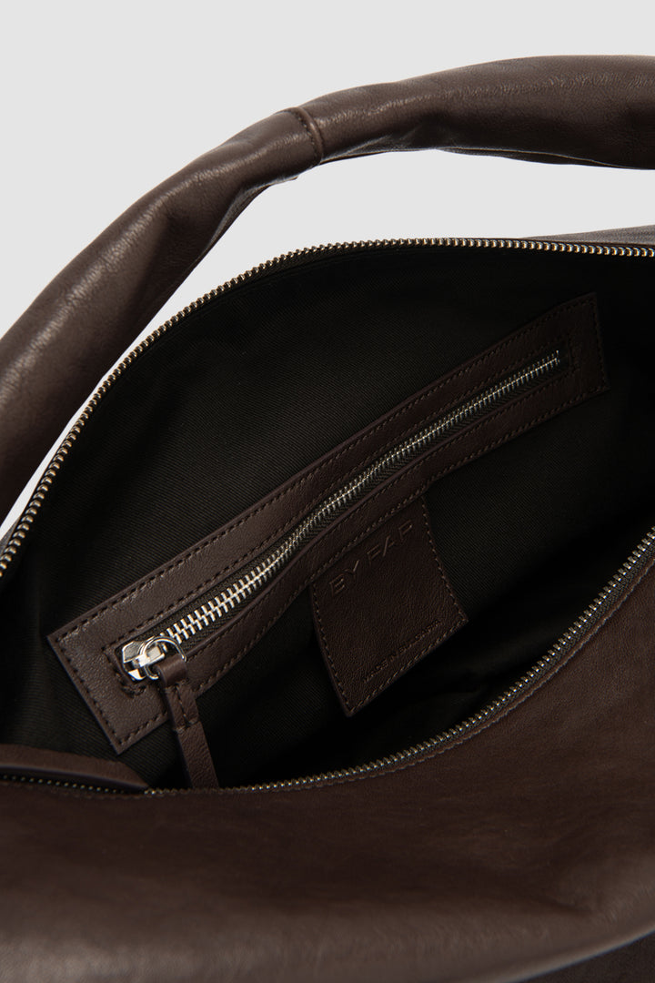 Maxi Cush Ristretto Washed Leather Shoulder Bag