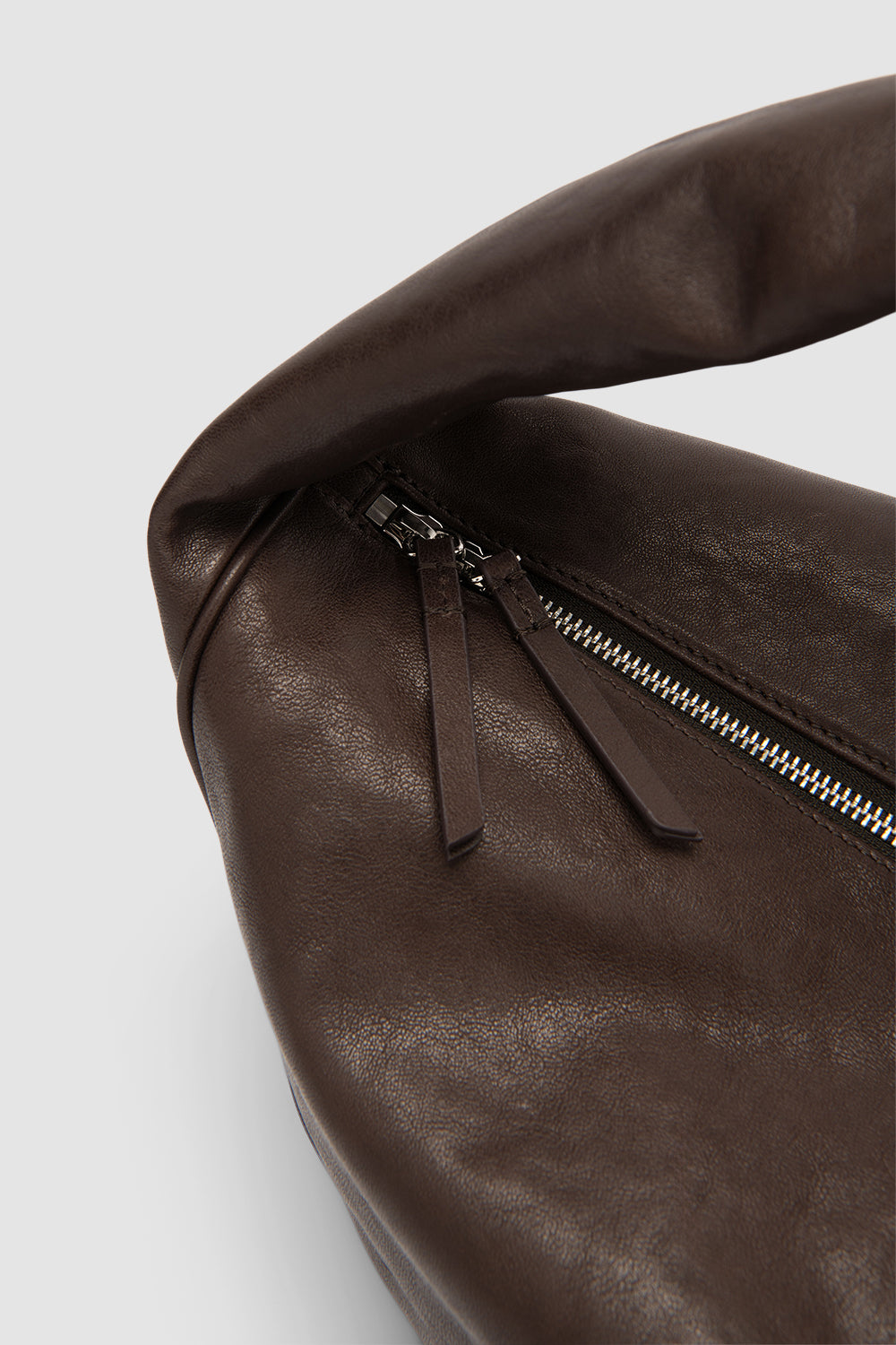 Maxi Cush Ristretto Washed Leather Shoulder Bag